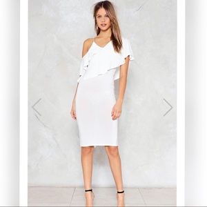 NWT Nasty Gal White Midi Dress